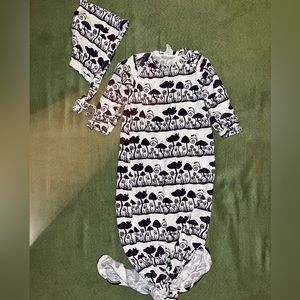 Kate Quinn Knotted Gown & Elf Hat Plumeria Mushrooms